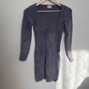 Sunday Best Long Sleeve Dress in Purple Gray